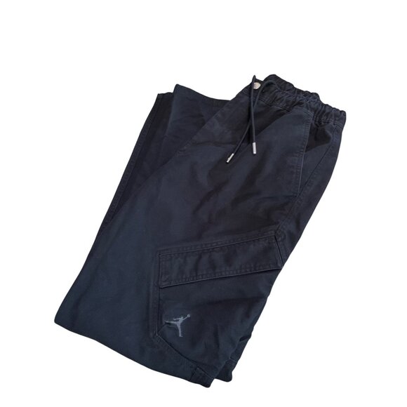 Nike Jordan Women's Pants Black Flight Cargo Cotton Pockets Size P/CH Sporty - Picture 14 of 14